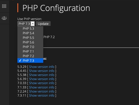 Change PHP version Cpanel